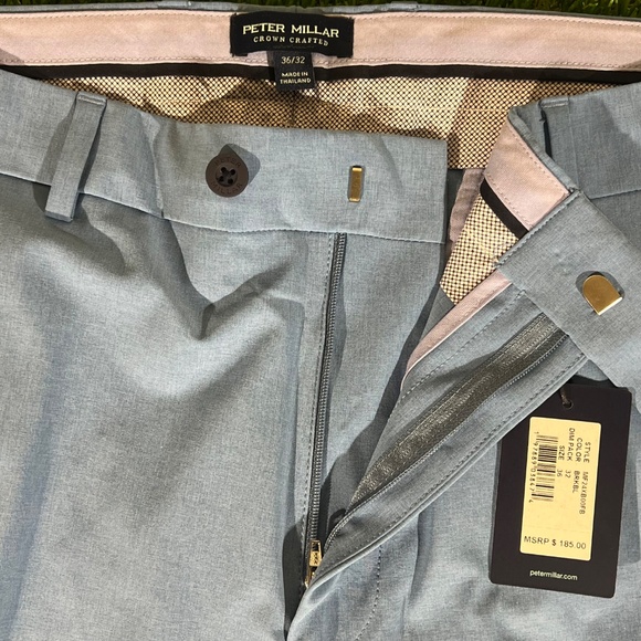 Peter Millar Crown Crafted Surge Performance Golf Pants 36X32 Blue Stretch NWT - Picture 4 of 8